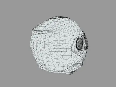 Motorcycle Helmet Low Poly PBR Realistic Low-poly 3D model