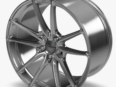 Velgen Wheels Lightweight Series VF5 Wheel Gloss Silver Mustang Low-poly 3D model