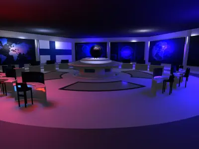 Command Center - Control Room- Military Base - Finland Low-poly 3D model