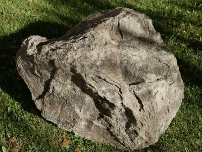  Warm Toned Ridged Tall Large Rock Boulder Model 