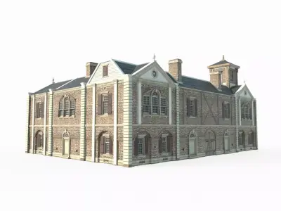 18th century architectural buildings 3D model