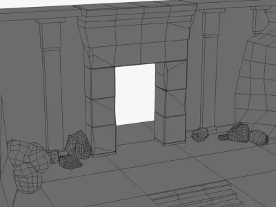 Ancient Entrance Doorway 3D model