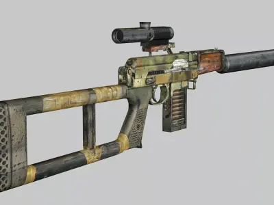 Sniper Denel 11NTW-20 Low-Poly 3D Model Low-poly 3D model purchase
