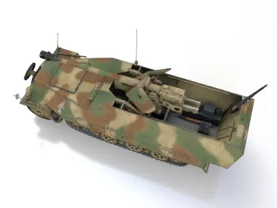 SDKFZ 251 Ausf D - Pakwagen - 11 Pz Div 3D model