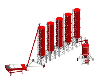 WG 4000 Feed pelletizer line Low-poly 3D model