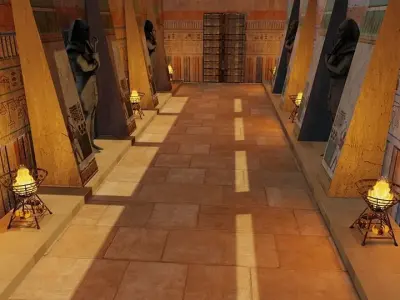 Ancient Egypt Corridor 3D model