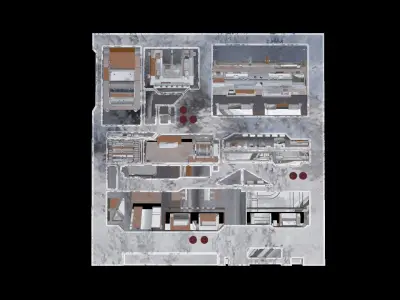 Tech Panel with different sci-fi texture variants 3D model