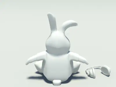 Plushie Rabbit  MR  Rabbeat 3D model