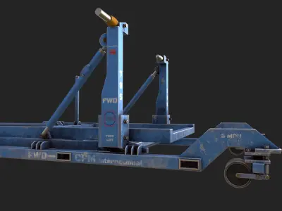 CFM56-7B Engine trailer Low-poly 3D model