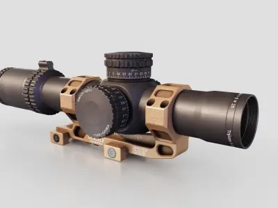 Geissele Super Precision 30mm and 34mm Scope Mount Free low-poly 3D model
