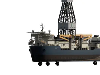 DP3 Offshore Oil Drilling Platform 3D model