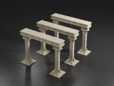 Ancient ruin - Low Poly - PBR Low-poly 3D model