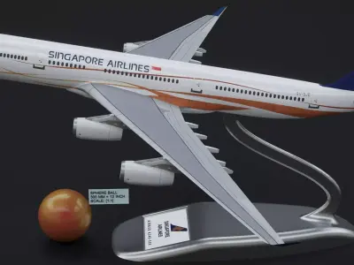 AIRBUS A340-300 SQ 50TH ANNV 2024 3D model