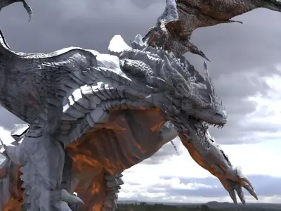 Demon Lava Dragon 3D model