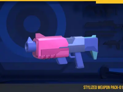 StylizedWeaponPack-01 Low-poly 3D model