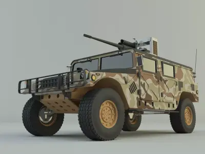 Hummer H1 military vehicle 3D model