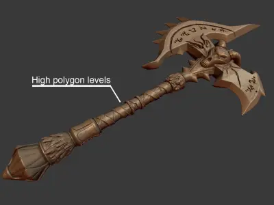 Shadowmourne Axe Low-poly 3D model