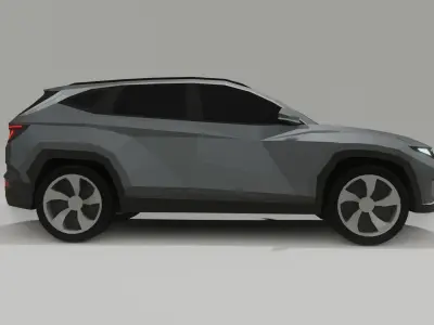 Hyundai Tucson 2021 low poly 3D model Low-poly 3D model