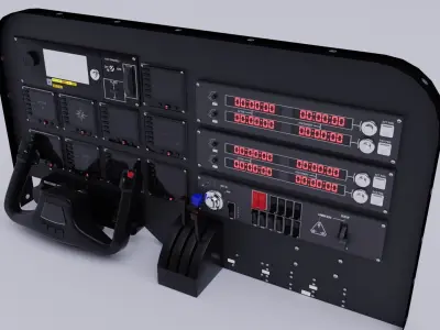 Helicopter Aircraft Cockpit FV1 Kit Master 3D model