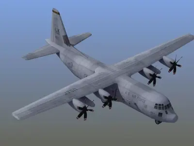 C130 Transport Aircraft 3D model