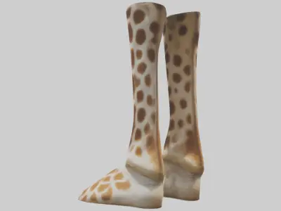 Giraffe Hooves Low-poly 3D model