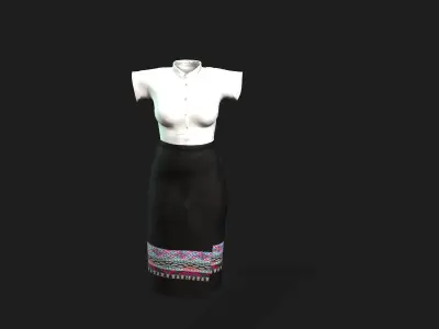 student suit khawb ncaw nplog 3D model