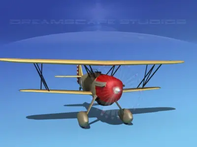 Curtiss P-6E Hawk V06 3D model