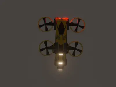 S11-01 - drone Low-poly 3D model