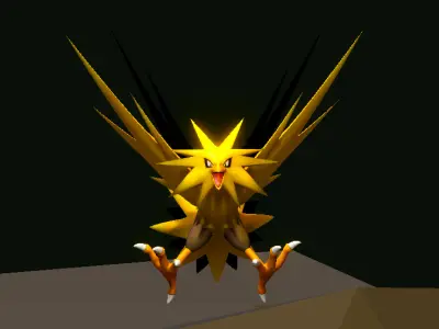 Kanto Legenday Pokemon Pack Low-poly 3D model