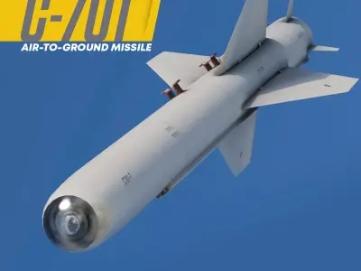C-701T Air-to-Ground Missile Low-poly 3D model