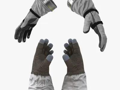 Space Gloves Collection 3D model