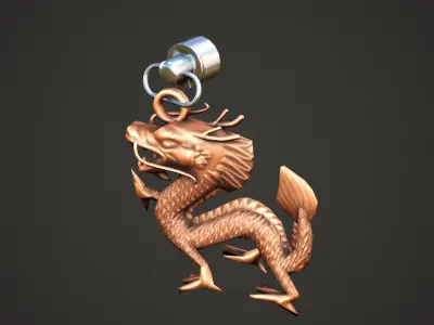 Chinese Dragon Weapon Charm - Low Poly Game Ready Low-poly 3D model