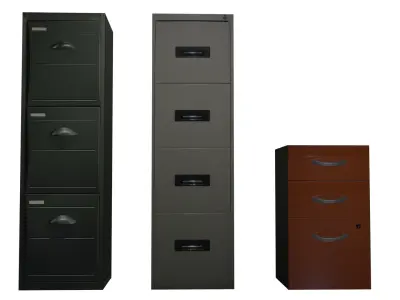 Files Low Poly three metal lockers Free low-poly 3D model