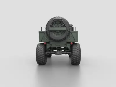 Unimog Low-poly 3D model