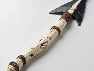 Tribal Spear 3D Model Low-poly 3D model