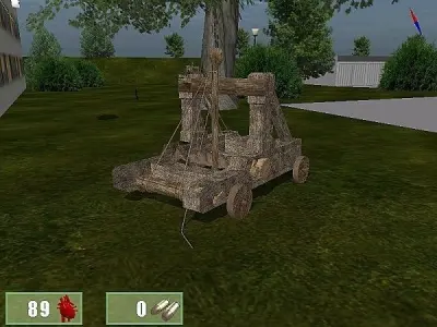 Torsion Catapult Low-poly 3D model