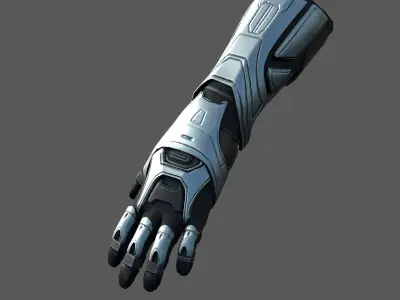 Gloves Scifi combat military fantasy  Low-poly 3D model