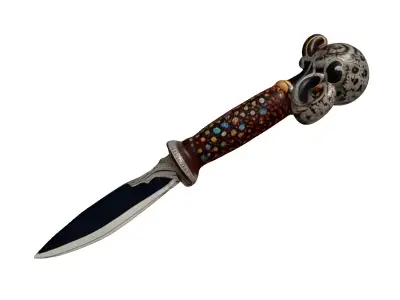 Ornate Kraken Fantasy Dagger 3D model