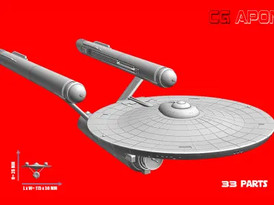 USS Enterprise NCC 1701 3D print model