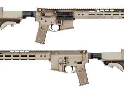 NOVESKE IRREGULAR DEFENSE CHAINSAW RIFLE Low-poly 3D model