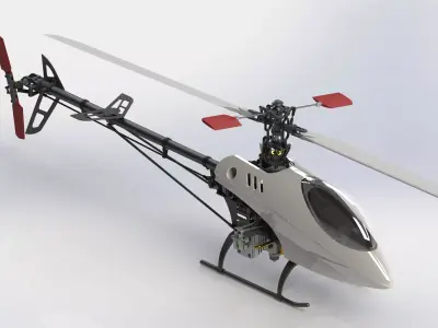 Belt CP V2 Custom RC Helicopter 3D model