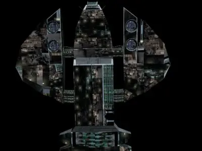 space drop ship Planet trading number 803 Free low-poly 3D model