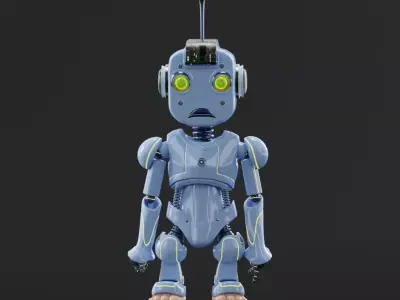 Rigged Robot Low-poly 3D model purchase
