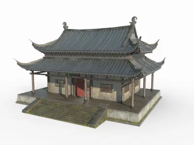 Asian Ancient Architecture Court 3D model