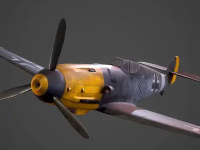 Messerschmitt  BF-109 Low-poly 3D model