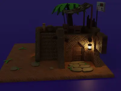 Oasis Concept Free low-poly 3D model