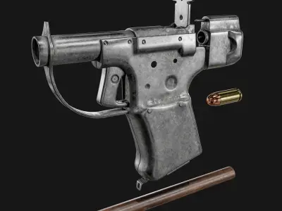 FP-45 Liberator Pistol Low-poly 3D model