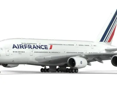 Airbus A380 Airfrance - element 3D 3D model