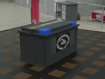 Car Battery Free low-poly 3D model