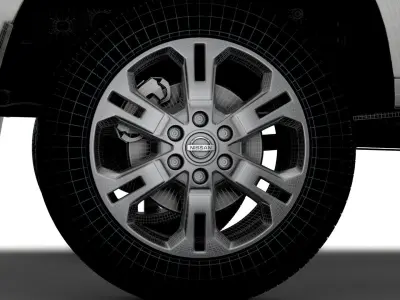 Nissan Navara Tekna 2021 wheel 3D model